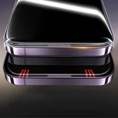 Apple iPhone 14 Pro Max Zore 3D Oliv HD Temperli Cam Ekran Koruyucu + Kolay Uygulama Aparatı thumbnail 7