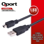 Qport Q-usbkm1.5 1,5m Usb2.0=>mini 5 Pin Kamera - 1