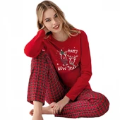 Arnetta AR3514S Anne Kız New Year Kışlık İkili Pijama Takım (Anne) - 3
