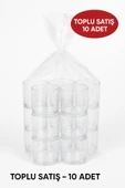 10’lu Set Şeffaf Plastik Mumluk – Dekoratif, Dayanıklı ve Özel Günler İçin Şık Işık Çözümü - 8
