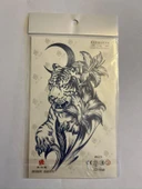 Kaplan Çiçek 18x11 cm Yarı Kalıcı Hayalet Geçici Dövme Yapıştırma Dövme - 1