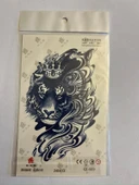 Kral Aslan 18x11 cm Yarı Kalıcı Hayalet Geçici Dövme Yapıştırma Dövme - 1