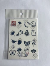 Parmak Dövmeleri Model5 11x8 cm Yarı Kalıcı Geçici Dövme Yapıştırma Dövme - 1