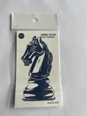 At Satranç 11x8 cm Yarı Kalıcı Geçici Dövme Yapıştırma Dövme - 1