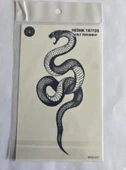 Yılan 18x11 cm Yarı Kalıcı Hayalet Geçici Dövme Yapıştırma Dövme - 1