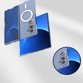 Galaxy Z Fold 6 Kılıf Magsafe Şarj Özellikli Şeffaf Kamera Çerçeveli Porto Kapak thumbnail 3