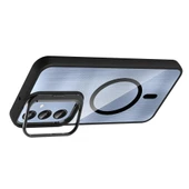 Samsung Galaxy S25 Ultra Kılıf Standlı ve Lens Hediyeli Telen M-Safe Case Cover Kapak thumbnail 3