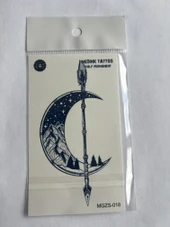 Hilal Ok 11x8 cm Yarı Kalıcı Geçici Dövme Yapıştırma Dövme - 1