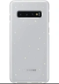 Galaxy Uyumlu S10 İle Uyumlu Kılıf Led Cover Beyaz Ef-kg973cwegww thumbnail 1