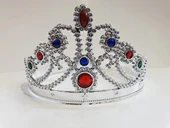 pilelistore Gümüş Renk Plastik Prenses Tacı Kraliçe Tacı 60 cm - 3