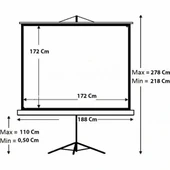 Codegen(tx-18)180x180 Tripod Projeksiyon Perdesi - 5