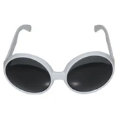 pilelistore 80 li Yıllar Beyaz Renk Nostalji Yeşilçam Parti Gözlüğü - 1