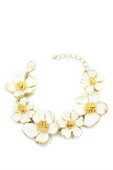 Mineli Çiçek Bileklik - Krem thumbnail 1