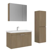 Orka Desna 90 cm Budva Banyo Dolabı Takımı ve Boy Dolabı thumbnail 1