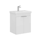 Orka Desna 50 cm Mat Beyaz Banyo Dolabı Alt Modül Lavabo thumbnail 1