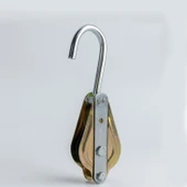 Metal İnşaat Makarası 75 mm Halat Kasnağı Vinç Taşıyıcı Aparat Dayanıklı Şantiye Tipi Kullanımı thumbnail 1