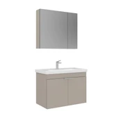 Orka Desna 80 cm Çöl Beji Banyo Dolabı Alt Modül Lavabo thumbnail 2