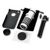 pilelistore Iphone 5 5S - Iphone 4 4S Için Alüminyum 14X Optik Zoom Yakından Görüntü Çekme Dürbün - 2