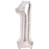 pilelistore 1 Rakam Folyo Balon Gümüş 40 inç - 1