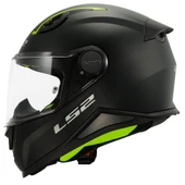 LS2 Çocuk Full Face Çocuk Kaskı Mat Siyah / Yeşil Detaylı thumbnail 2