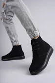 SLW207 Oslo Bağcıklı Süet Erkek Günlük Spor Bot ST - Siyah - 1