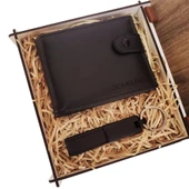 pilelistore Cüzdan Anahtarlık Ahşap Kutulu Set - 2