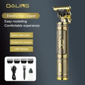 pilelistore PS-033 Çelik Kasa Profesyonel T-bıçak Saç Sakal Ense Ve Çizim Tıraş Makinesi - 4