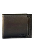 Siyah Hakiki Deri Çıkarılabilir Kartlıklı Yatay Klasik Erkek Cüzdan - 3003-Siyah thumbnail 2