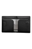Siyah Hakiki Deri İkiye Katlanır Model Mıknatıslı İnce Kredi Kartlık - 3042-Siyah thumbnail 3
