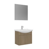 Orka Purus 65 cm Budva Düz Aynalı Banyo Dolabı Takımı (Asma) thumbnail 1