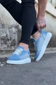 Wagoon WG018 Buz Mavi Kot Kumaş Erkek Casual Ayakkabı - 3