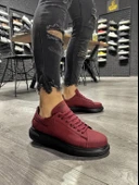 Knack Yüksek Taban Günlük Ayakkabı 045 Bordo (Siyah Taban) - 2