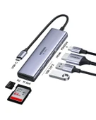 UGREEN 6-in-1 USB-C 2xUSB-A 3.2, 2xUSB-C 3.2, PD, 4K/2K HDMI, 35999 - 1