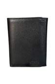 Siyah Mıknatıslı Üçe Katlanır Model Hakiki Deri Spor Erkek Cüzdan - 3018-Siyah thumbnail 2
