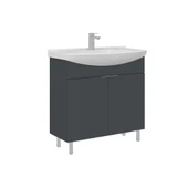 Orka Purus 80 cm Mat Antrasit Banyo Dolabı Alt Modül Lavabo (Ayaklı) thumbnail 1