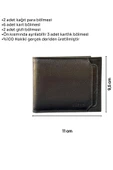 Siyah Hakiki Deri Çıkarılabilir Kartlıklı Yatay Klasik Erkek Cüzdan - 3003-Siyah thumbnail 5