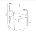 Troya 2 Kişilik Plastik Masa Sandalye Takımı Bahçe, Balkon ve Kafe İçin İdeal thumbnail 4