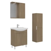 Orka Purus 65 cm Budva Spot Aynalı Banyo Dolabı Takım ve Boy Dolabı (Ayaklı) thumbnail 1