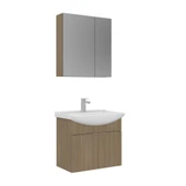 Orka Purus 65 cm Budva Ayna Dolaplı Banyo Dolabı Takım (Asma) thumbnail 1