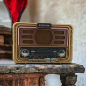 pilelistore Nostaljik Görünümlü USB SD AUX Bluetooth Destekli Şarjlı Radyo RT-671 - 1