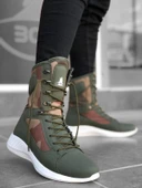 BA0600 Bağcıklı Haki Kamuflaj Boksör Unisex Spor Postal Bot thumbnail 2