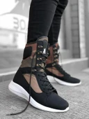 BA0600 Bağcıklı Siyah Kamuflaj Boksör Unisex Spor Postal Bot thumbnail 2