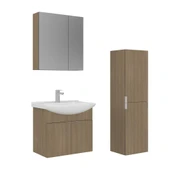 Orka Purus 65 cm Budva Ayna Dolaplı Banyo Dolabı Takım ve Boy Dolabı (Asma) thumbnail 1