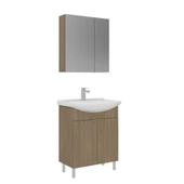 Orka Purus 65 cm Budva Ayna Dolaplı Banyo Dolabı Takım (Ayaklı) thumbnail 1