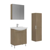 Orka Purus 65 cm Budva Ayna Dolaplı Banyo Dolabı Takım ve Boy Dolabı (Ayaklı) thumbnail 1