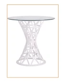 Eifel Lüks 70 cm Camlı Yuvarlak Masa Şık, Modern ve Her Alana Uygun Tasarım thumbnail 3