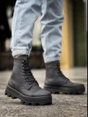 Knack Yüksek Taban Ayakkabı B-023 Siyah (Siyah Taban) - 5