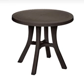 Bambu Desenli Masa Sandalye Seti 2 Sandalye + Yuvarlak Masa  Şık ve Dayanıklı Tasarım - 4