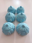 Mini Balkabağı 6'lı Nazar Boncuklu Dekoratif Obje - 3
