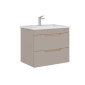 Orka Lena 65 cm Çöl Beji Çekmeceli Banyo Dolabı Alt Modül Lavabo thumbnail 1